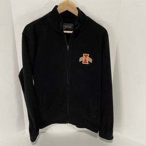 Iowa State Cyclones Full Zip Fleece Jacket, Small, Black, Gear For Sports,